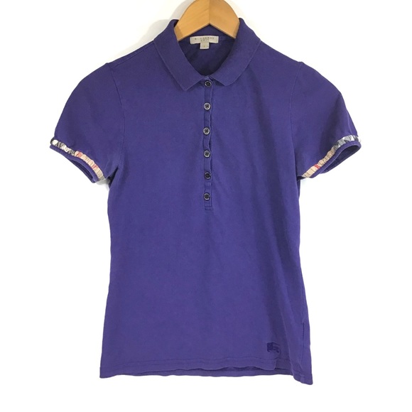 BURBERRY | Purple Polo Top - Picture 1 of 4